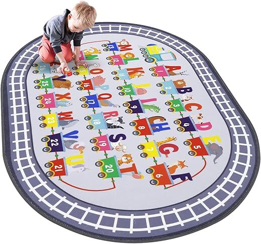 HiiARug Kids Carpet Playmat Rug ABC Alphabet