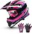 TCMT Kids Full-Face ATV Motorcycle Helmet With Goggles+Gloves