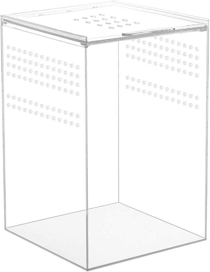 NANEEZOO Magnetic Acrylic Reptile Cage 6″x6″x9