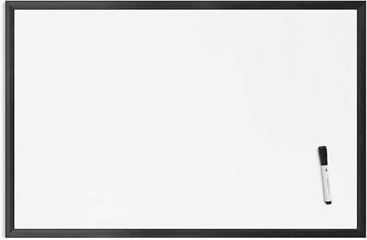U Brands Magnetic Dry-Erase Board, Black Frame (311U00-01)