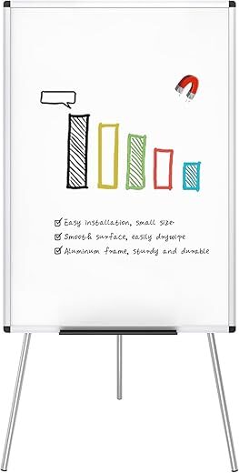VIZ-PRO Magnetic Portable Easel Dry Erase Board