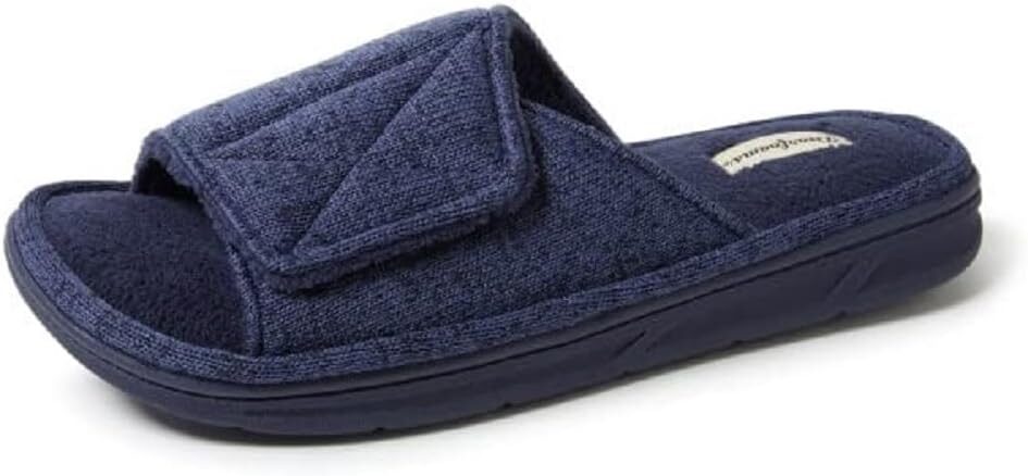 Dearfoams Adjustable Memory Foam Summer Slide Slippers