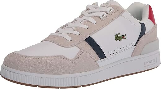 Lacoste Men’s T Clip Multicolor Leather & Suede Sneakers