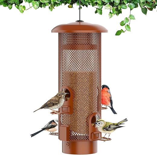 WeeFeetc Metal Squirrel Proof Bird Feeder, B123