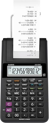 Casio Mini-Desktop Printing Calculator HR-10RC