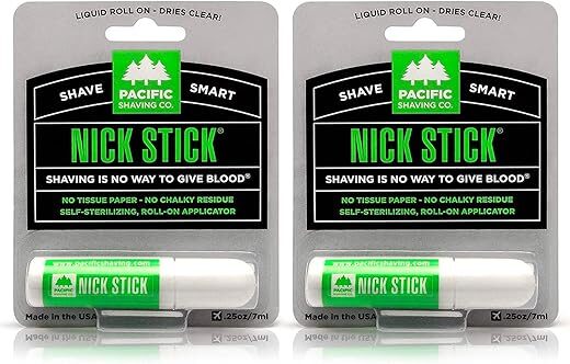 Pacific Shaving Company Nick Stick Roll-On Applicator, Vitamin E & Aloe Vera (0.25 Oz, 2 Pack)