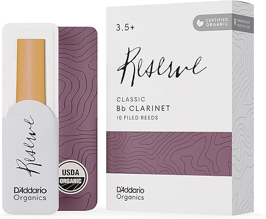 D’Addario Organic Reserve Bb Clarinet Reeds, 3.5+