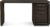 Modus Furniture Oxford Single Pedestal Desk, Basalt Grey