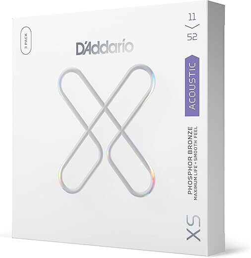 D’Addario Phosphor Bronze Coated Acoustic Strings – XSAPB1152-3P