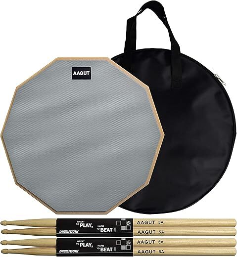 AAGUT Practice Pad Set with Drumsticks, 12 Inch