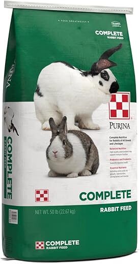 Purina Rabbit Food Complete Pellets, 50 lb Bag