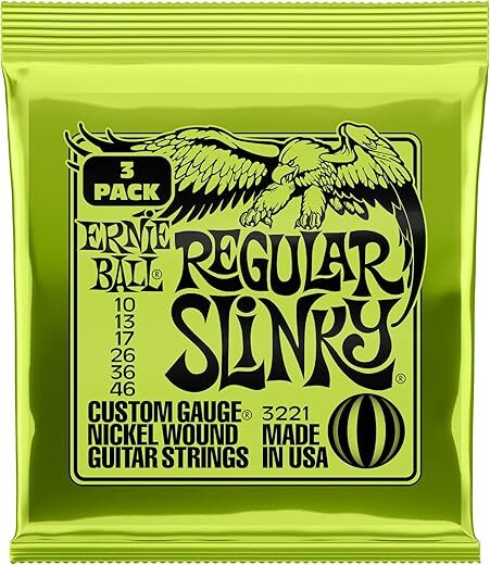 Ernie Ball Regular Slinky Nickel Wound Guitar Strings 10-46 Gauge
