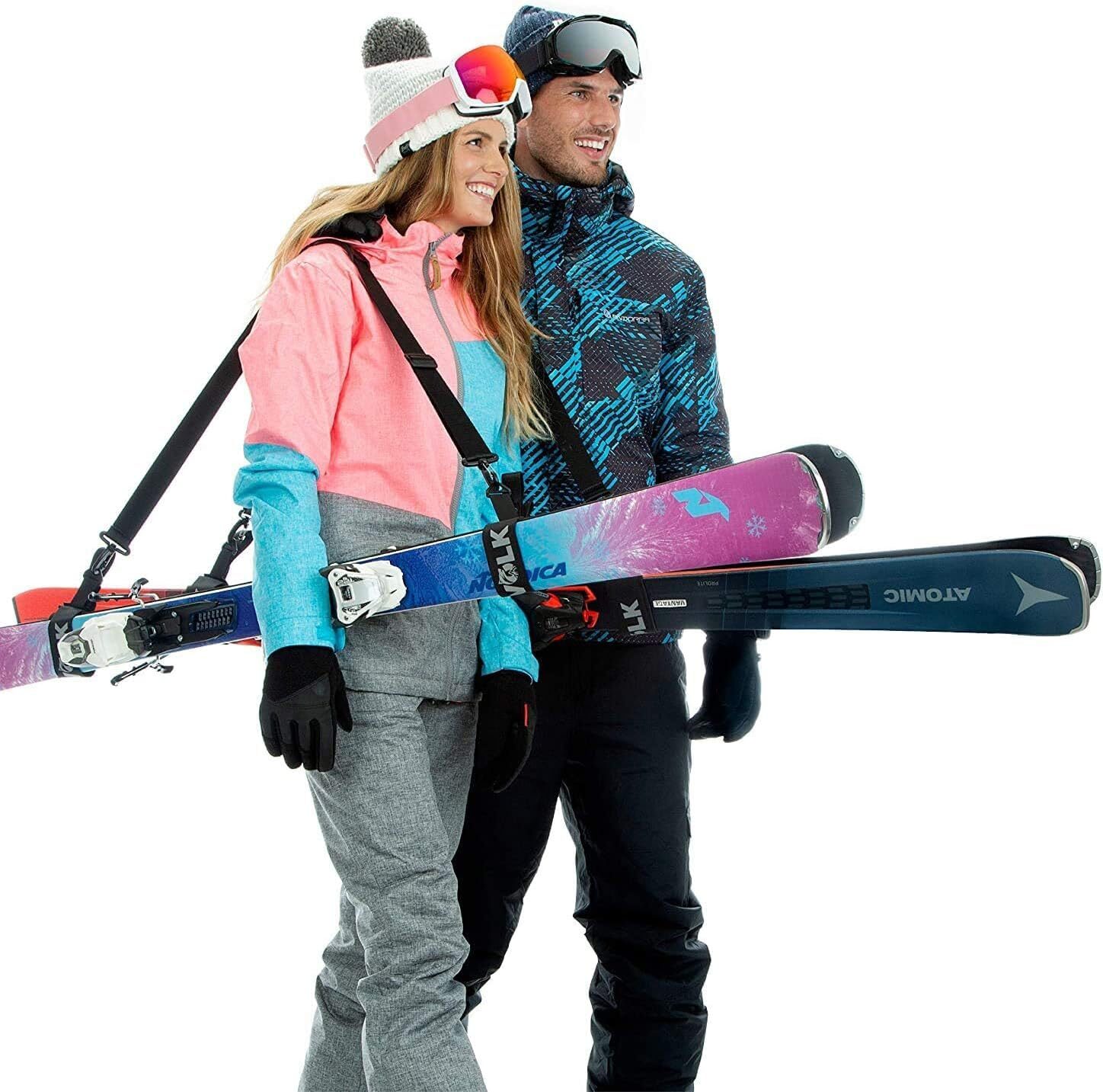 Volk Ski Strap and Pole Carrier – Adjustable, 2 Sets