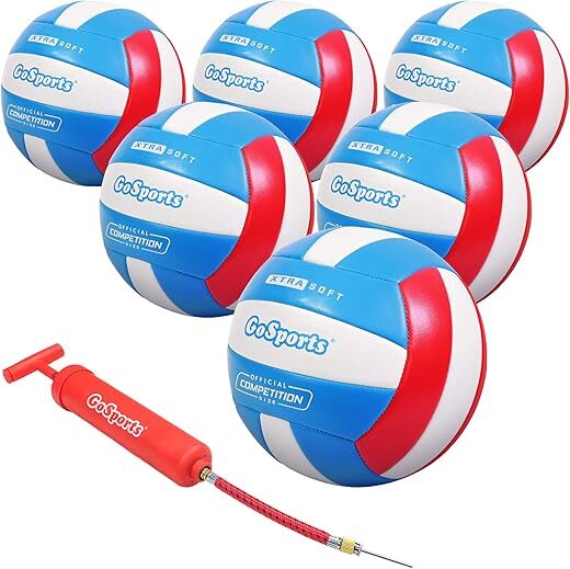 GoSports Soft Touch Volleyball – Indoor/Outdoor with Pump