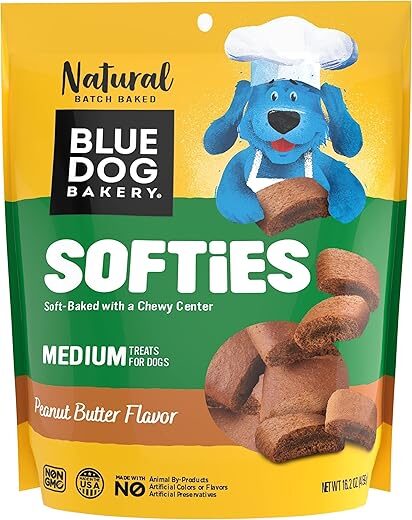 Blue Dog Bakery Softies Peanut Butter Flavor Dog Treats, 16.2oz Bag