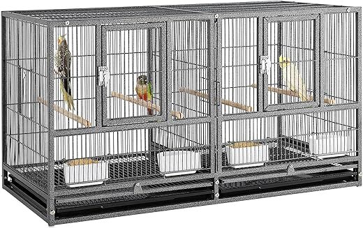 Yaheetech Stackable Divided Breeder Bird Cage