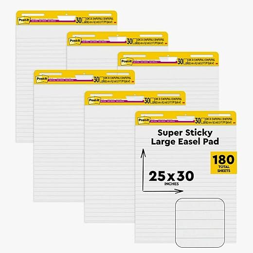 Post-it Super Sticky Easel Pad, 561WL VAD 6PK