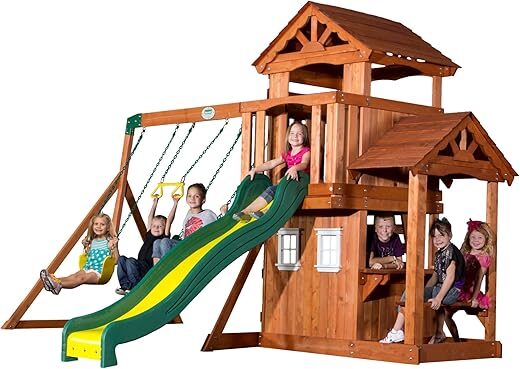 Backyard Discovery Tanglewood Cedar Wood Playset Swing Set