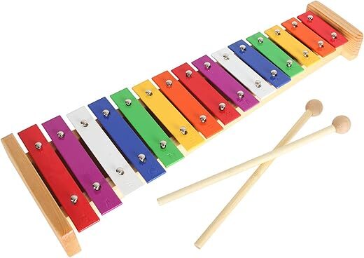FengWu Toddler Xylophone Multi-Colored Metal Bars