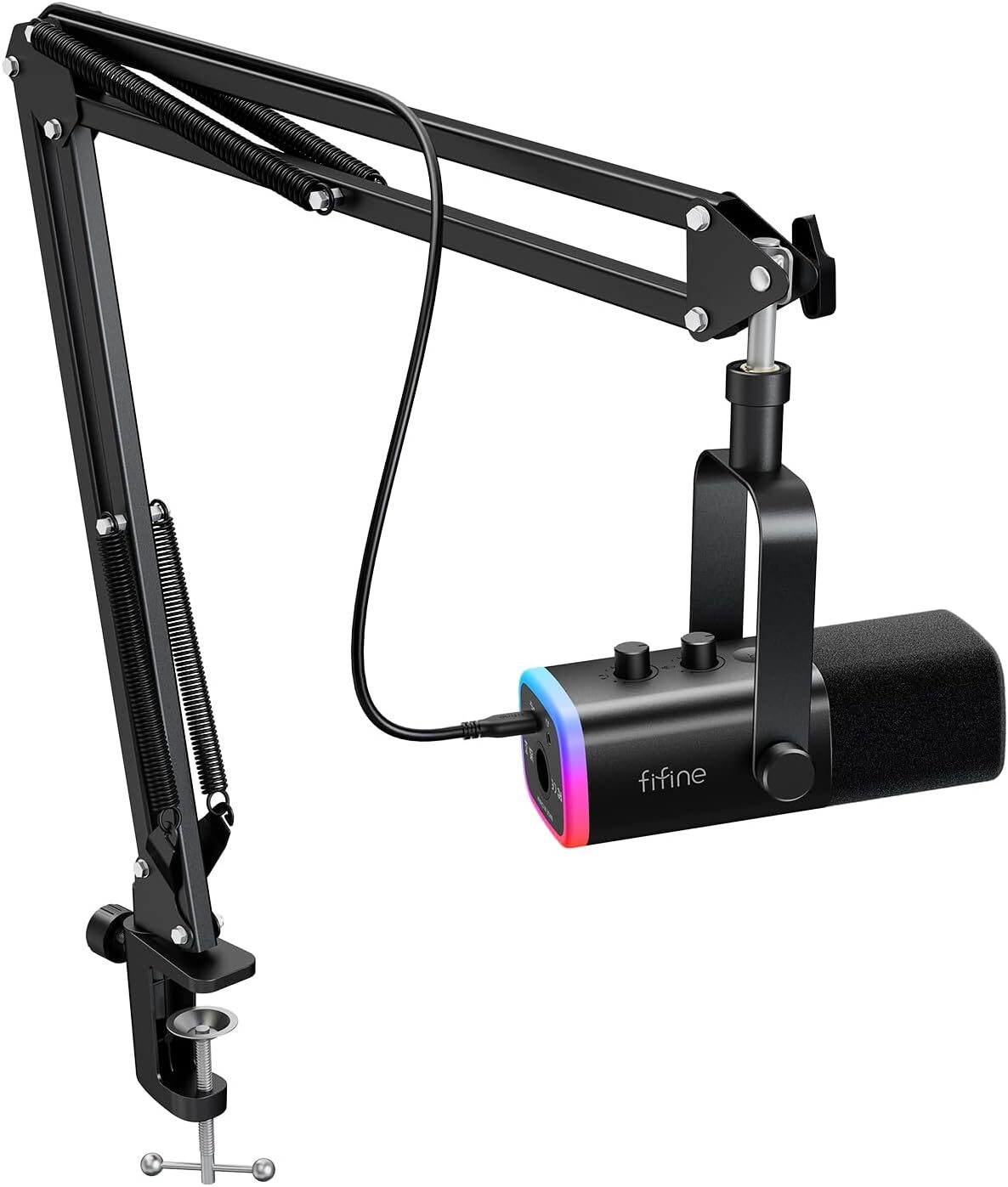 FIFINE XLR/USB Gaming Microphone Set With RGB